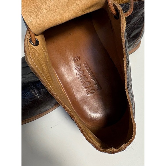 Cydwoq Brown Distressed Leather Lace Up Ankle Boots Women's Size 41.5 Handmade - Picture 10 of 11